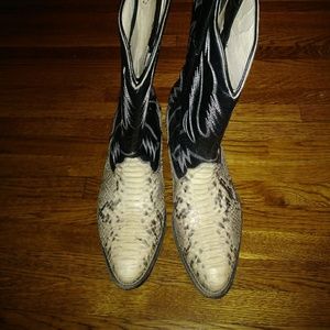 Men's Snakeskin Cowboy Boots Size 6